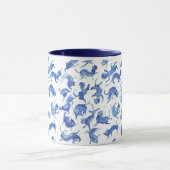 Tasse Chats Flottants Célestes Ming | Accent Bleu (Centre)