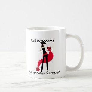 Tasse chaude de la maman bouffées de chaleur de l