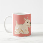 Tasse chaude de pêche de Terrier d'écossais blond (Gauche)