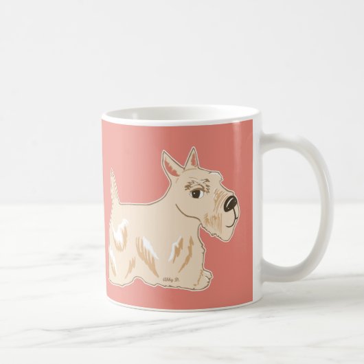 Tasse chaude de pêche de Terrier d'écossais blond (Droite)