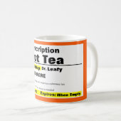 Tasse chaude de thé de prescription (Devant droit)