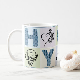 Tasse chaude et de hygge (lettres et pastels