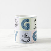 Tasse chaude et de hygge (lettres et pastels (Centre)