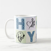 Tasse chaude et de hygge (lettres et pastels (Gauche)