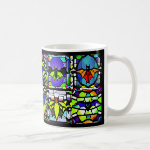 Tasse Chauve-Souris Halloween en Verre Peint