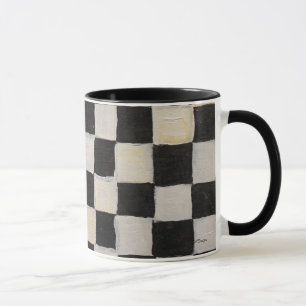 Tasse Checkered noire et blanche