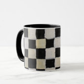 Tasse Checkered noire et blanche (Devant gauche)