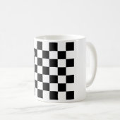 Tasse Checkered noire et blanche (Devant droit)