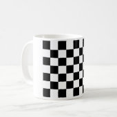 Tasse Checkered noire et blanche (Devant gauche)