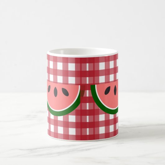 Tasse Checkered rouge de pastèque (Centre)