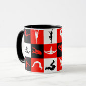 Tasse Cheerleading de bloc en rouge (Devant gauche)