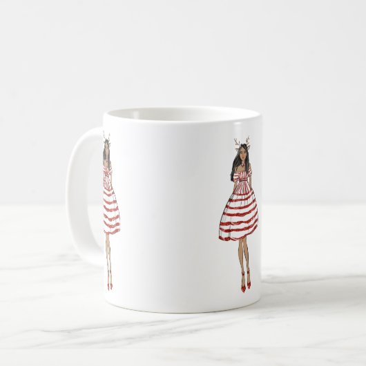 Tasse chérie de Noël de diva (Devant gauche)