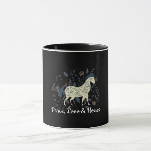 Tasse Cheval – Course Libre, Design Sauvage (Centre)