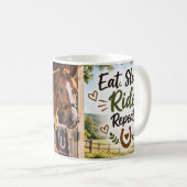 Tasse Cheval Manger Dormir Monter Répéter (Devant droit)