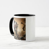 Tasse Cheval Steampunk avec des roses (Devant gauche)