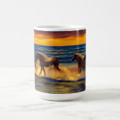 Tasse Chevaux Au Coucher Du Soleil (Centre)