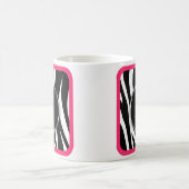 Tasse chic de monogramme de rose de baie (Centre)