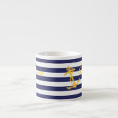 Tasse chic nautique de café express (Devant)