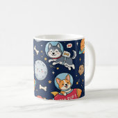 Tasse Chien Astronaute – Motif Fusée Spatiale (Devant droit)