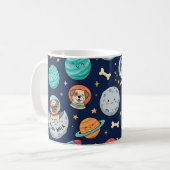 Tasse Chien Astronaute – Motif Fusée Spatiale (Devant gauche)