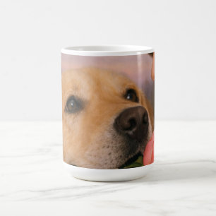 Tasse Chien aux Moments Chauds avec Rose