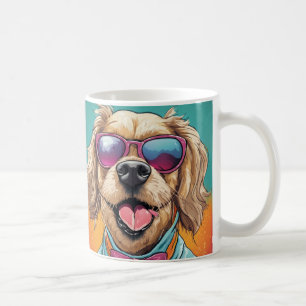 Tasse Chien Cool Coloré Avec Lunettes de Soleil Vi