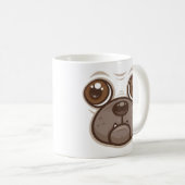 Tasse Chien de Dessin Animé Pug (Devant droit)