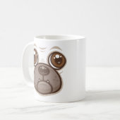 Tasse Chien de Dessin Animé Pug (Devant gauche)