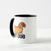 Tasse Chien Teckel Hot Dog (Devant gauche)