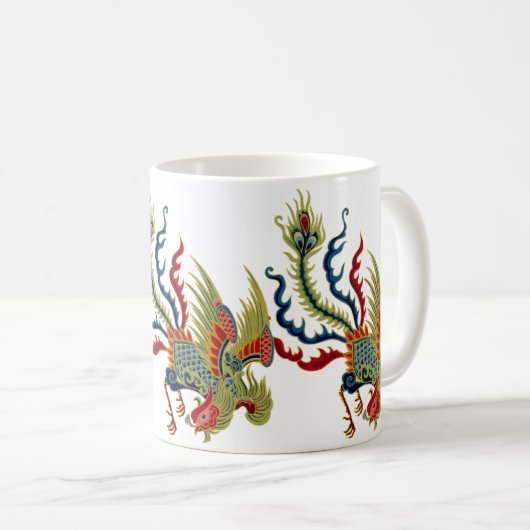 Tasse chinoise de conception d'art de coq (Devant droit)