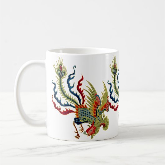 Tasse chinoise de conception d'art de coq (Gauche)