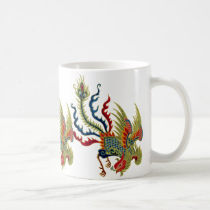 Tasse chinoise de conception d'art de coq