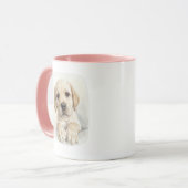Tasse chiot Labrador aquarelle (Devant gauche)