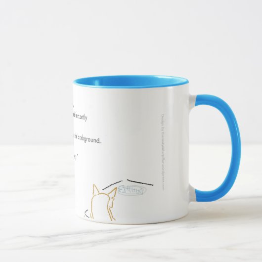 Tasse chipante de chat de la Virginie Woolf (Droite)