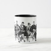 Tasse chique de croquis vintage d'image (Centre)