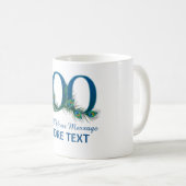 Tasse chique personnalisée de siècle de 100 (Devant droit)