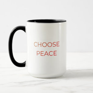 Tasse « Choisissez la paix » Café esthétique min