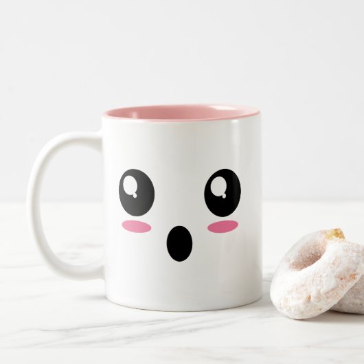 Tasse "choquée" d'Emoji (Avec donut)