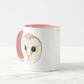 Tasse Chouette Effraie Rose (Devant gauche)