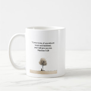 Tasse chrétienne Matthieu 11:28 Cadeau d'encoura