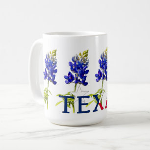 Tasse cinq fleurs de bleuets du Texas