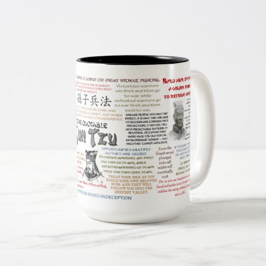 Tasse citable de Sun Tzu (Devant droit)