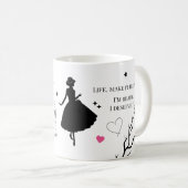 Tasse Citation Drôle et Glamour (Devant droit)