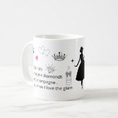 Tasse Citation Drôle et Glamour (Devant gauche)