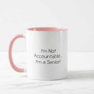 Tasse Citation Drôle Senior Non Responsable