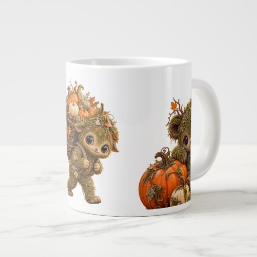Tasse Citrouille de Lutin de Forêt Mignonne (Devant droit)