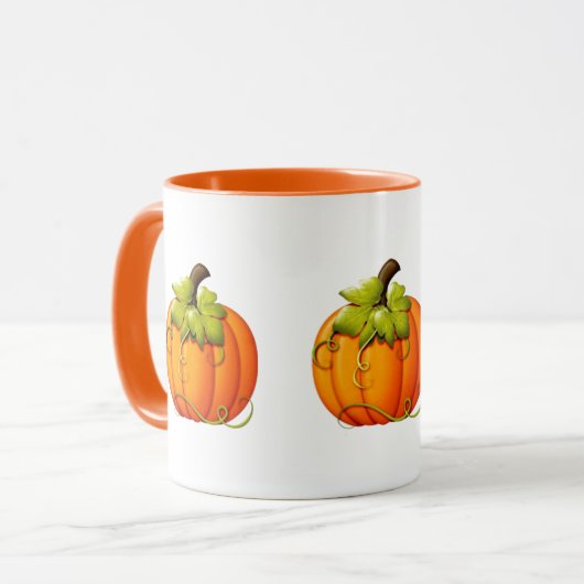 Tasse citrouille d'Halloween/automne (Devant gauche)