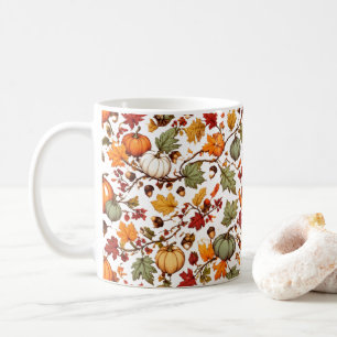 Tasse Citrouilles d'Automne Motif Feuilles d'Aut