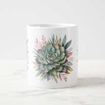 Tasse classique à bouquet succulent, 330 ml