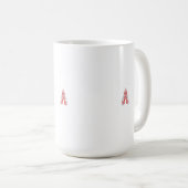 Tasse Classique à Emblème Rouge Minimaliste (Devant droit)